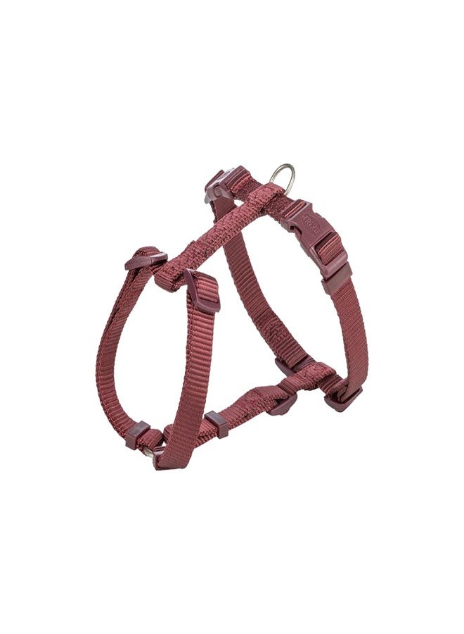Trixie Premium H-Harness for Small to Medium Dogs, Adjustable 42-60 cm - Durable Dog Walking Harness, 15 mm Strap, Sangria Red - Image 1
